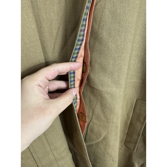 AVOCA COLLECTION WOOL KNIT COAT BROWN GOLD BUTTONS IRELAND WOMEN'S SIZE S - Picture 7 of 13